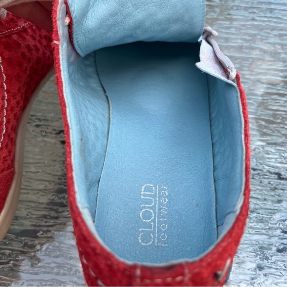 Cloud Adeline Aika Red Suede Lace/Zip Up Sneakers - Picture 14 of 16
